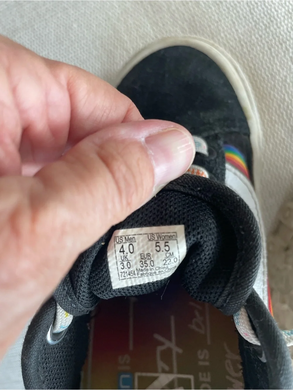 Vans Old Skool Sentry Pride Platform Black Suede Rainbow Stripe Skate Shoes